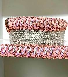 Pembe Simli Dekoratif Serit Pullu