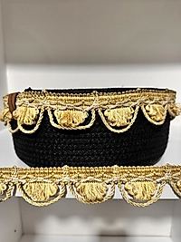 Güpür Kemerli Su Yolu Dekoratif Serit Gold Renk