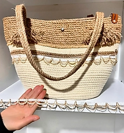 Ekru & Hasır Dekoratif Şerit