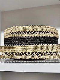 Dekoratif Çapraz Kemerli Serit Karamel Rengi