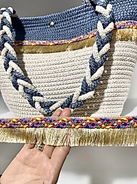 Karamel Püskül Renkli Kemer Saçak & Püskül